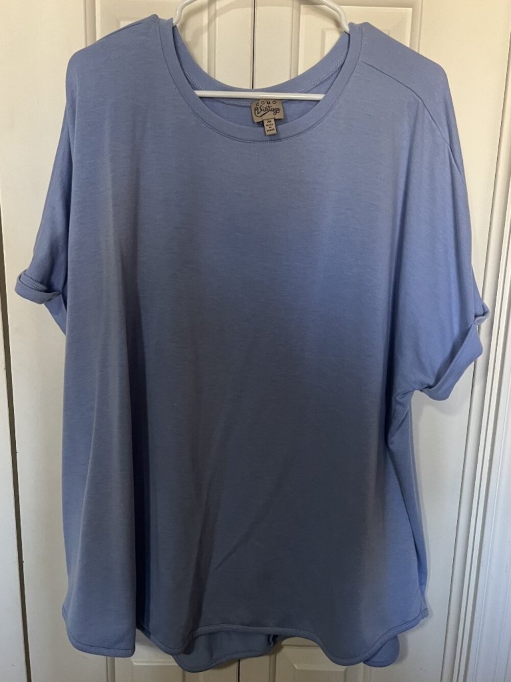 Como Vintage Light Heather Blue 2X Top